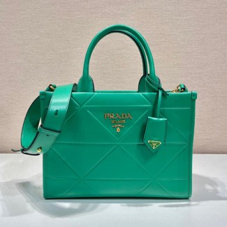 프라다 탑 스티칭 스몰 가죽 심볼 백 1BA379-2