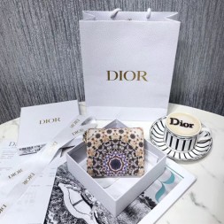 디올 NATURE BALLET 반지갑 S0178 아이보리