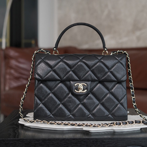  샤넬 24P 켈리백 AS2408 캐비어 미듐 금장