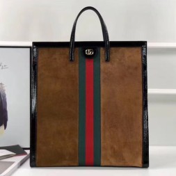 구찌 18FW 오피디아 토트백 524536 스웨이드 브라운