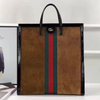 구찌 18FW 오피디아 토트백 524536 스웨이드 브라운