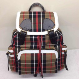 버버리 미디엄 체크 코튼 백팩 40694521