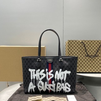 발렌시아가&구찌 코팅 캔버스 미듐 토트백 671370-1