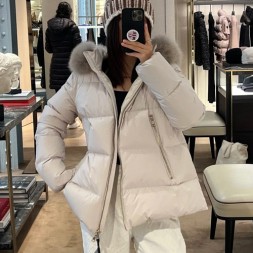 몽클레어 여성용 라이체퍼 패딩 MC3715 아이보리