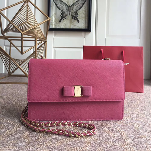 페레가모 지나 미듐 숄더백 21E480 바이올렛-레드