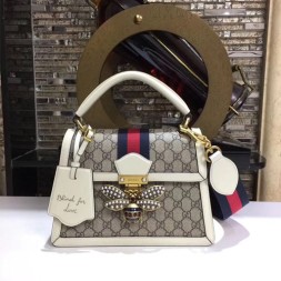 구찌 18S/S 신상 퀸 마가렛 탑핸들백 476541 화이트