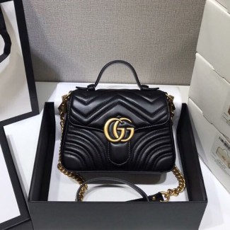 구찌 마몬트 미니 탑핸들백 547260 블랙