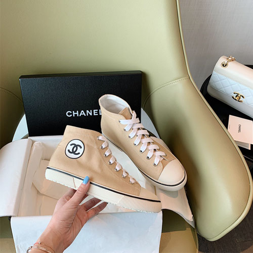 샤넬 캔버스 스니커즈 G34264 베이지