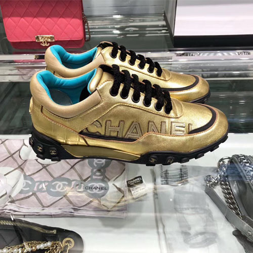 샤넬 여성용 신상 스니커즈 G34086 골드