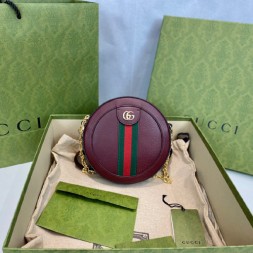 구찌 오피디아 미니 라운드 숄더백 550618 버건디