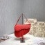 디올 브레이드 가죽 프린지를 더한  미듐 새들백 M0446 레드