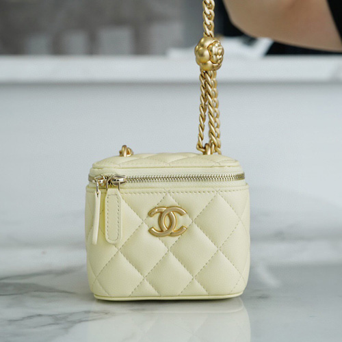  샤넬 램스킨 베니티백 AS2322 옐로우