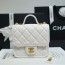 샤넬 스퀘어 탑 핸들 플랩백 AS3652 화이트