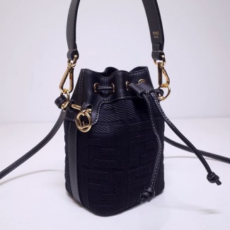 펜디 캔버스 몬트레조 버킷백 6F1891 블랙