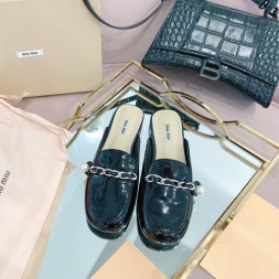 미우미우 신상 슬리퍼 57209 블랙