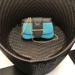 프라다 시도니 가죽 숄더백 1BL020 민트