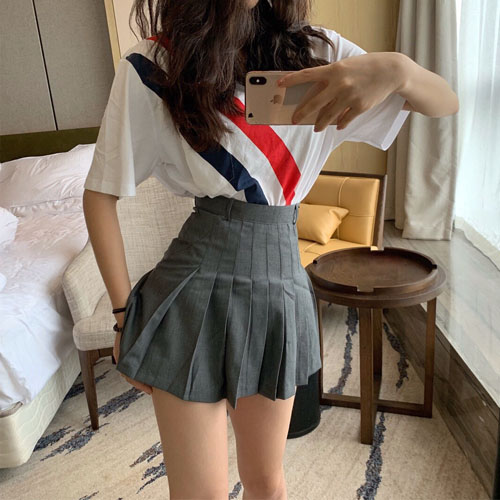 톰브라운 여성용 미니 스커트 TB8721 딥그레이