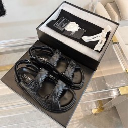 샤넬 신상 샌들 G34295 블랙 메탈