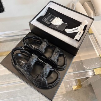 샤넬 신상 샌들 G34295 블랙 메탈