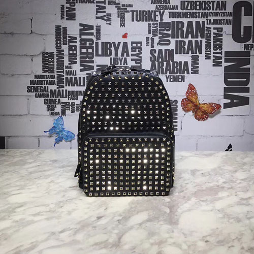 발렌티노 락스터드 백팩 NW0P0271 블랙 메탈