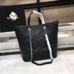 샤넬 18S/S  신상 토트백 A8077 블랙