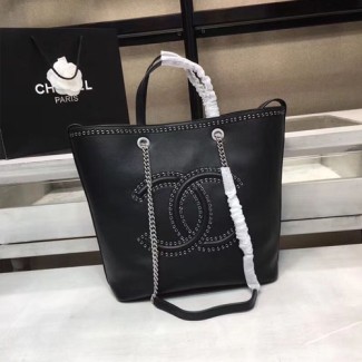 샤넬 18S/S  신상 토트백 A8077 블랙