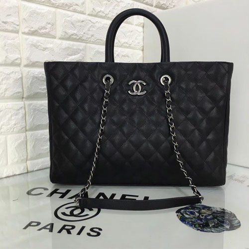 샤넬 라지 토트백 A53626 캐비어 블랙