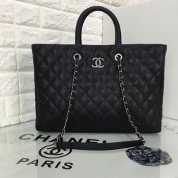 샤넬 라지 토트백 A53626 캐비어 블랙