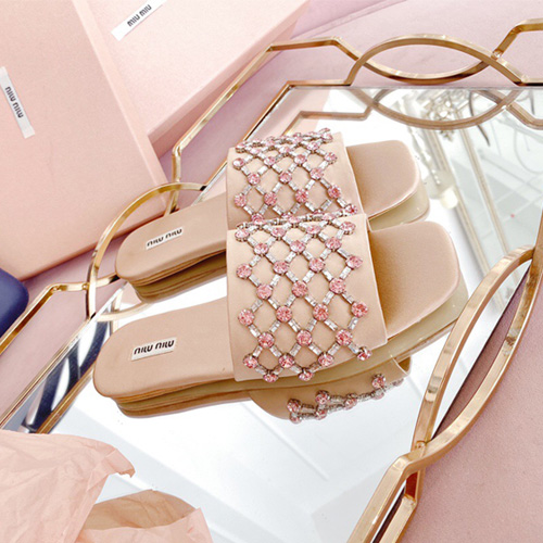 미우미우 신상 슬리퍼 57211 핑크