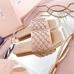 미우미우 신상 슬리퍼 57211 핑크