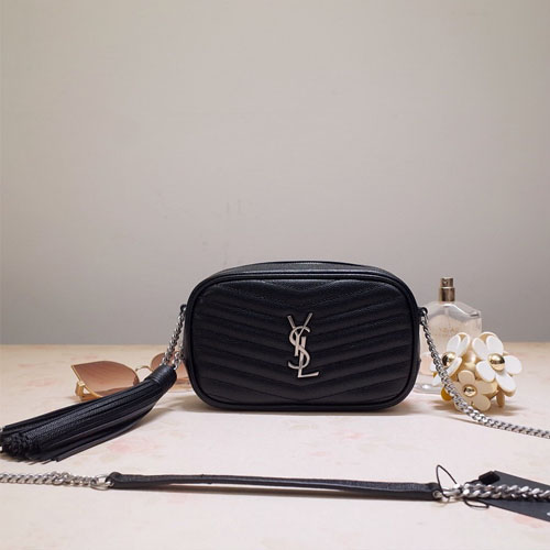 입생로랑 마틀라세 루 미니 백 585040 블랙 은장