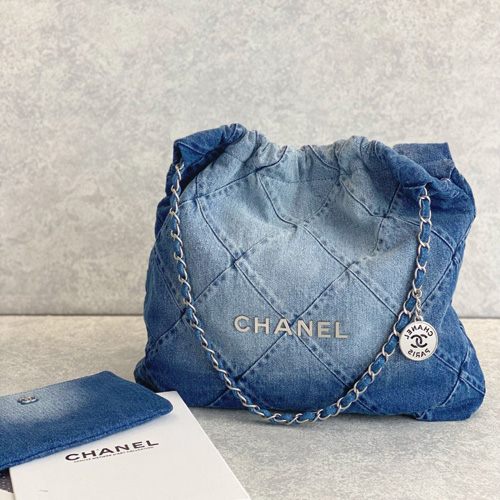 샤넬 22백 미디엄 숄더백 AS3261 데님