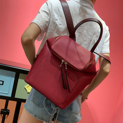 로에베 여성용 고야 스몰 백팩 324184 체리핑크