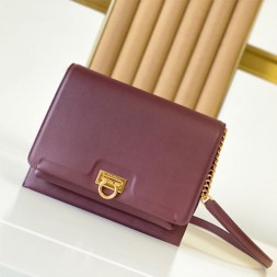 페레가모 트리폴리오 숄더백 21H984 버건디