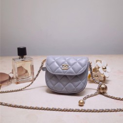 샤넬 체인 미니백 AS1461 램스킨 그레이