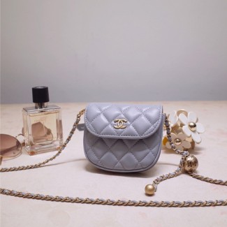 샤넬 체인 미니백 AS1461 램스킨 그레이