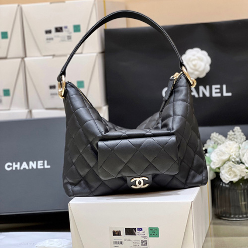 샤넬 23B 스몰 호보백 AS4347 블랙 카프스킨