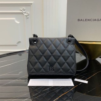 발렌시아가 퀼트  B 미디엄 숄더백 5933711 블랙