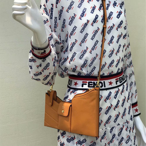 펜디 3 포켓 미니 백 8BS025 오렌지