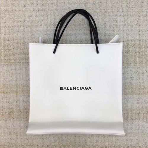발렌시아가 17F/W 로고 쇼핑백 스몰 토트백 482546 화이트
