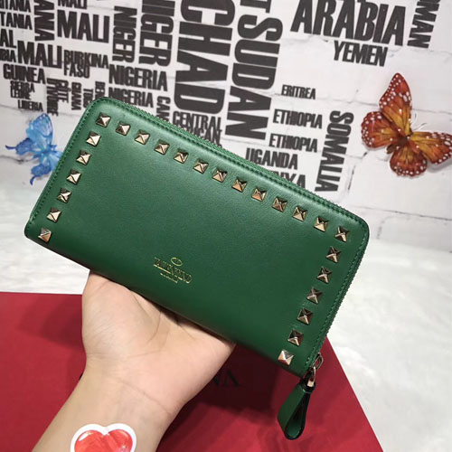 발렌티노 락스터드 장지갑 MW2P0645 그린