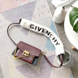 지방시 신상 GV3 스몰 숄더백 BB501 버건디 금장