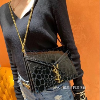 입생로랑 모노그램 카산드라 백 523750 터틀무늬 블랙