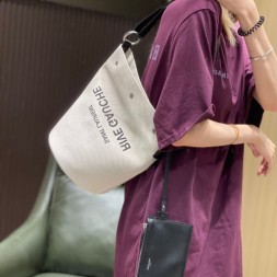 생로랑 리브 고쉬 린넨 버킷백 669299 블랙