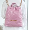 [팬더샵} 샤넬 22 퀼팅 탑핸들 체인 백팩 스몰 AS3859 핑크