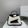 마르지엘라 스내치드 미디엄 탑핸들백 MM3307 화이트&블랙