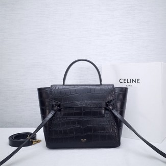 셀린느 마이크로 벨트백 180153 악어무늬 블랙