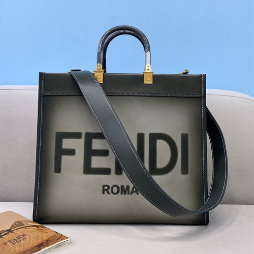 펜디 내추럴 선샤인 미디엄 쇼퍼백 8BH386 그레이