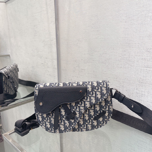 디올 오블리크 남여공용 스트랩 백 PO095 네이비