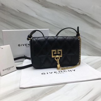 지방시 포켓 퀼팅 미니 숄더백 BB604 블랙